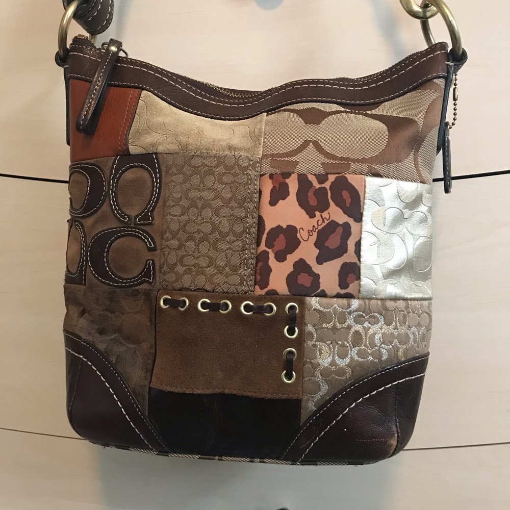Coach patchwork shoulder handbag / purse